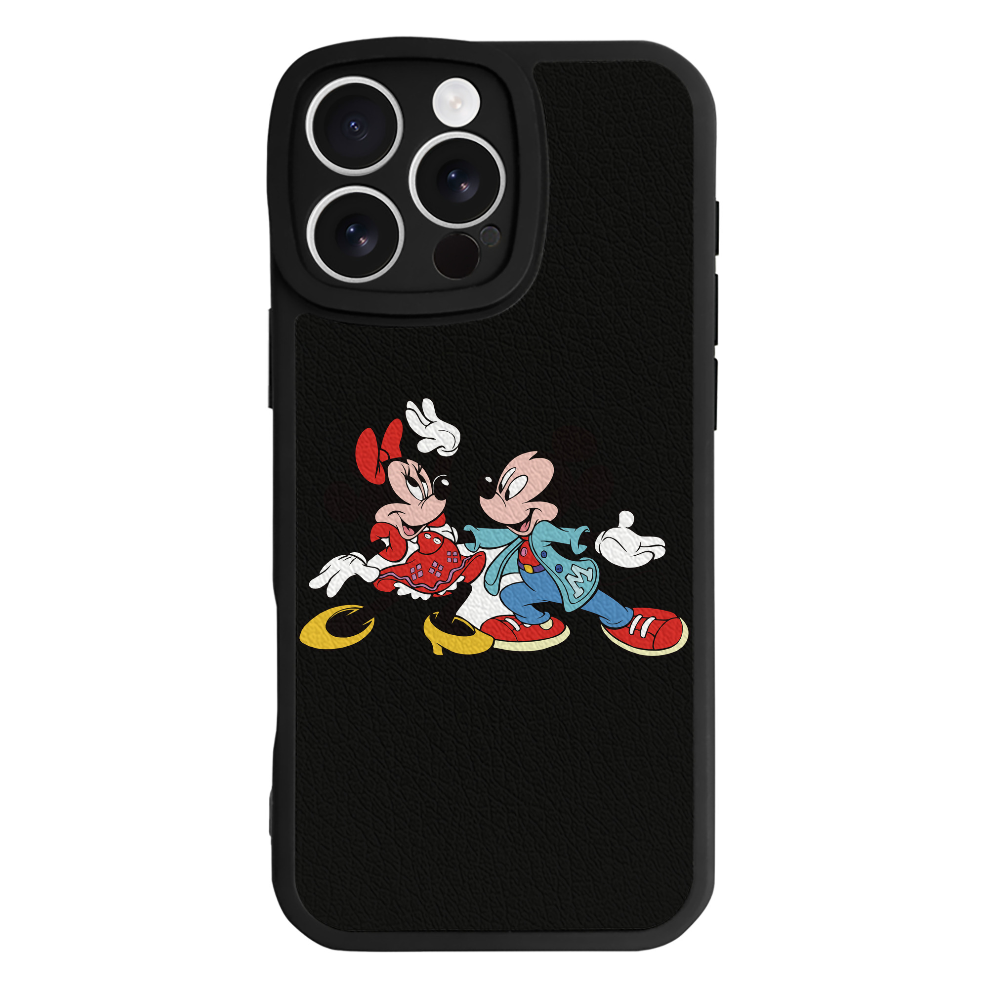 （画像用） ミッキーマウス Mickey Mouse 【iPhone 16シリーズ対応】シリコンスマホケース（レザー調） 材質：シリコン